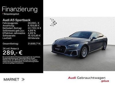 Gebraucht Audi A5 Sportback S-Line 204 PS (150 kW) 2022 Grau Kleinwagen
