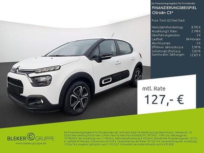 Gebraucht Citroën C3 Feel 82 PS (60 kW) 2022 Weiß Kleinwagen