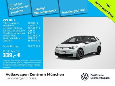 Brugt VW ID.3 Pro 150 kW (204 HK) 2022 Hvid Hatchback