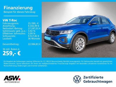 Gebraucht VW T-Roc Life 150 PS (110 kW) 2022 Ravennablau metallic SUV