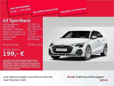 Gebraucht Audi A3 Ambiente 150 PS (110 kW) 2025 Gletscherweiß metallic Limousine