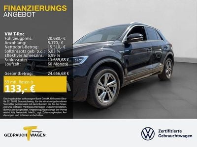 Usado VW T-Roc R-line 110 HP (80 kW) 2023 Preto SUV