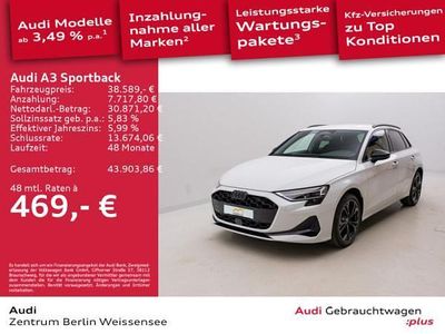 Gebraucht Audi A3 Advanced 150 PS (110 kW) 2025 Weiß (gletscherweiß metallic) Limousine