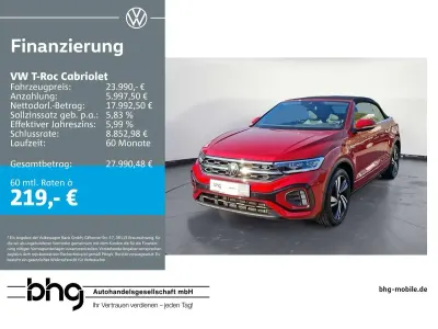 Gebraucht VW T-Roc Cabriolet R-line 150 PS (110 kW) 2022 Rot Cabrio