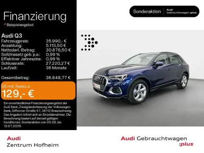 Gebraucht Audi Q3 Advanced 150 PS (110 kW) 2025 Navarrablau metallic SUV