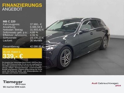Gebraucht Mercedes C220 AMG line 197 PS (144 kW) 2024 Grafitgrau  metalliclack Kombi