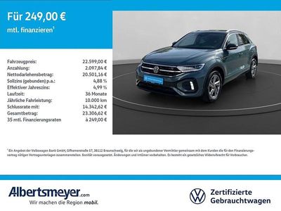 Second-hand VW T-Roc R-line 110 CP (80 kW) 2022 Albastru SUV