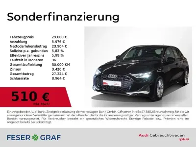 Gebraucht Audi A3 Ambiente 116 PS (85 kW) 2025 Mythosschwarz metallic Limousine
