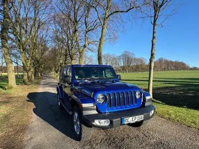 Gebraucht Jeep Wrangler Unlimited Sahara 200 PS (147 kW) 2019 Blau SUV