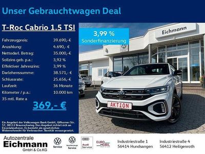 Neu VW T-Roc Cabriolet R-line 150 PS (110 kW) 2025 Weiß Cabrio