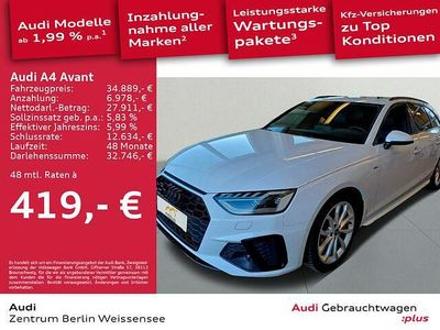 Gletscherweiß metallic Gebraucht 2021 Audi A4 Ambiente Kombi | 34.889 €