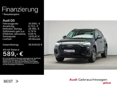 Gebraucht Audi Q5 S-Line 265 PS (194 kW) 2022 Mythosschwarz metallic (metallic) SUV