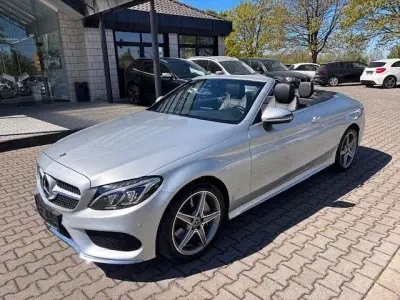 Brugt Mercedes C250 AMG line 211 HK (155 kW) 2018 Sølv Cabriolet