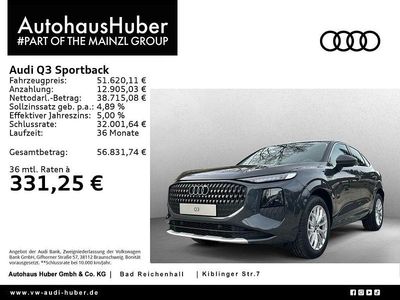 Grau Neu 2026 Audi Q3 Sportback Sport SUV | 51.620 € (Etwas zu teuer)