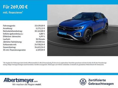 Second-hand VW T-Roc Style 150 CP (110 kW) 2025 Albastru SUV