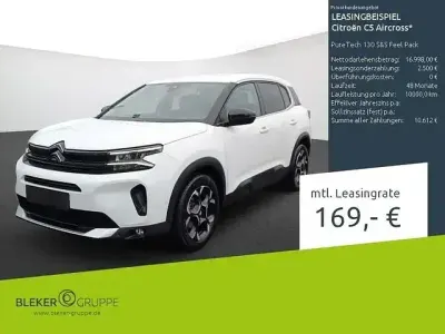 Gebraucht Citroën C5 Aircross Feel 131 PS (96 kW) 2023 Lack weiss banquise/typ aussenverkleidung spiegel flach standard SUV
