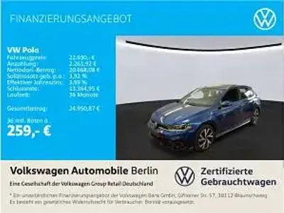 Gebraucht VW Polo 110 PS (80 kW) 2022 Blau (reef blue metallic) Kleinwagen