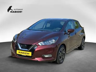 Gebraucht Nissan Micra 92 PS (67 kW) 2021 Inspiration red (metallic) Kleinwagen
