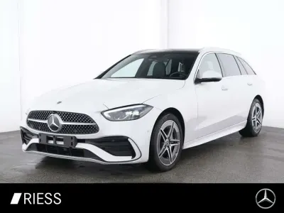 Gebraucht Mercedes C300e AMG 313 PS (230 kW) 2024 Manufaktur opalithweiß bright Kombi