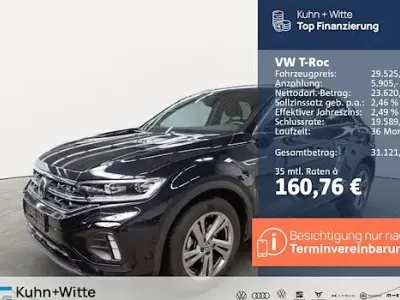 Second-hand VW T-Roc R-line 150 CP (110 kW) 2024 Negru SUV