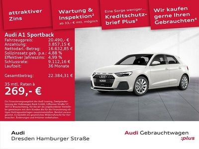 Gebraucht Audi A1 Sportback Advanced Plus 95 PS (69 kW) 2022 Weiß Kleinwagen