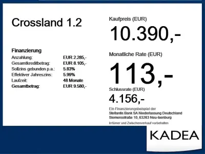 Gebraucht Opel Crossland X 110 PS (80 kW) 2017 Argon silber/ice silver (m2) (metallic) SUV
