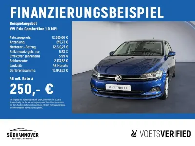 Gebraucht VW Polo Comfortline 80 PS (58 kW) 2019 Blau Kleinwagen