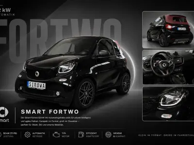 Occasion Smart ForTwo Cabrio 71 ch (52 kW) 2016 Noir Cabriolet