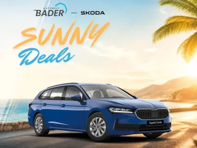 Neu Skoda Superb 150 PS (110 kW) 2025 Blau Kombi