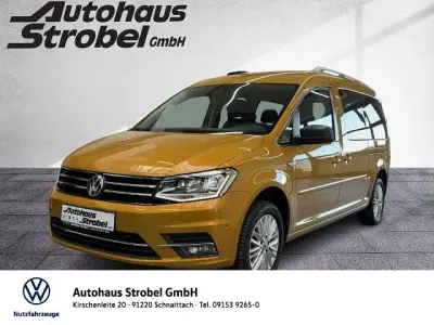 Gebraucht VW Caddy Maxi Highline 125 PS (91 kW) 2018 Gelb Van / Kleinbus