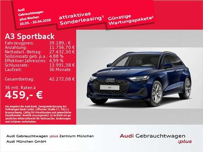Gebraucht Audi A3 Performance 204 PS (150 kW) 2025 Navarrablau metallic Limousine