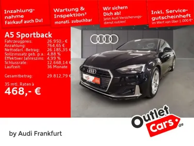 Gebraucht Audi A5 Advanced 231 PS (169 kW) 2021 Mythosschwarz metallic Coupé