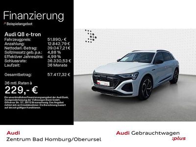 Gebraucht Audi Q8 e-tron S-Line 250 kW (340 PS) 2023 Gletscherweiß metallic SUV