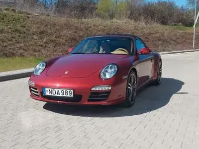 Brugt Porsche 911 385 HK (283 kW) 2009 Rød Cabriolet