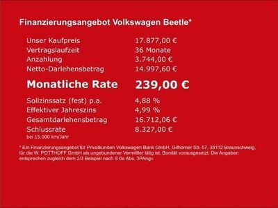 Gebraucht VW Beetle Cabriolet Sound 105 PS (77 kW) 2017 Silber Cabrio