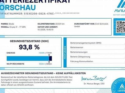 Gebraucht Skoda Enyaq iV 210 kW (286 PS) 2022 Blackmagic perleffekt SUV