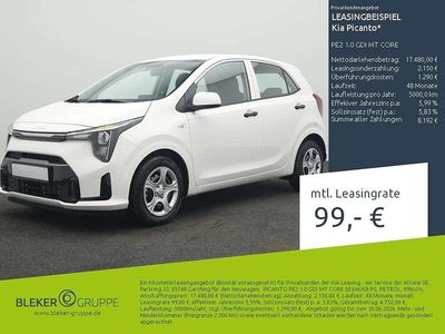 Nuova Kia Picanto 68 CV (50 kW) 2026 Bianco Utilitaria