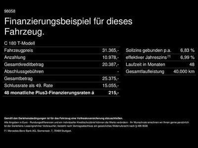 Gebraucht Mercedes C180 Avantgarde 170 PS (125 kW) 2023 Unilack schwarz Kombi
