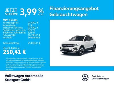 Gebraucht VW T-Cross Life 116 PS (85 kW) 2024 Weiß SUV