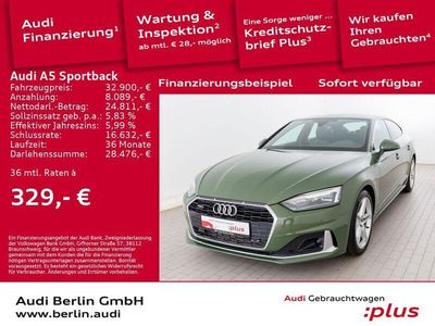 Distriktgrün metallic Gebraucht 2021 Audi A5 Sportback Advanced Kleinwagen | 32.900 € (Fairer Preis)