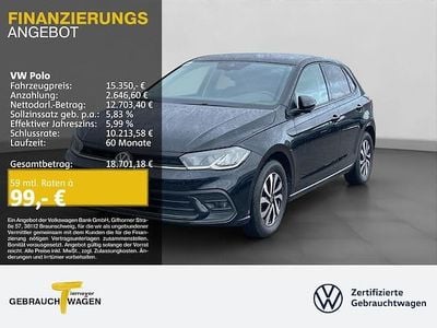 Gebraucht VW Polo Active 95 PS (69 kW) 2022 Schwarz Limousine