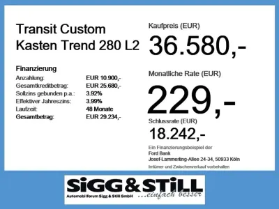 Ny Ford Transit Custom Trend 136 HK (100 kW) 2026 Hvid MPV