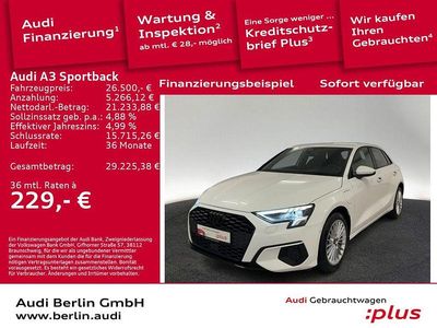 Ibisweiß Gebraucht 2023 Audi A3 Sportback e-tron Advanced Plus Kleinwagen | 26.500 € (Fairer Preis)