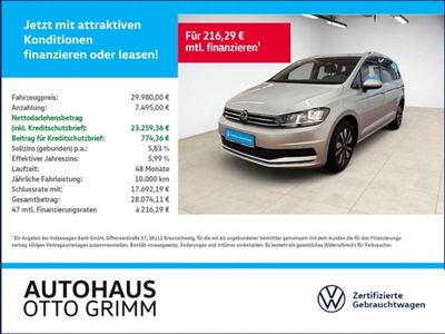 Gebraucht VW Touran Move 150 PS (110 kW) 2023 Silber (reflexsilber metallic) Van / Kleinbus
