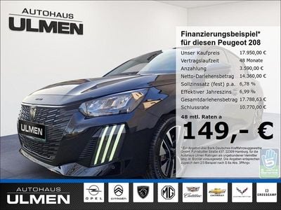 Schwarz Gebraucht 2024 Peugeot 208 Allure Kleinwagen | 17.950 € (Fairer Preis)
