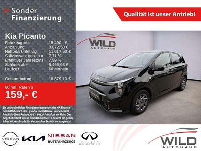 Gebraucht Kia Picanto Vision 63 PS (46 kW) 2024 Abp) auroraschwarz met. (schwarz Kleinwagen