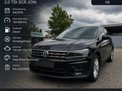 Gebraucht VW Tiguan Join 150 PS (110 kW) 2018 Schwarz SUV