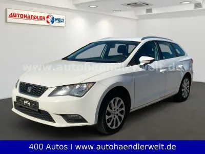 Usata Seat Leon ST Style 105 CV (77 kW) 2014 Bianco Station wagon