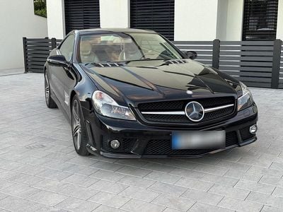 Brugt Mercedes SL63 AMG AMG 525 HK (386 kW) 2008 Sort Cabriolet