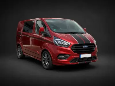 Używany Ford Transit Custom 185 KM (136 kW) 2020 Czerwony Minivan